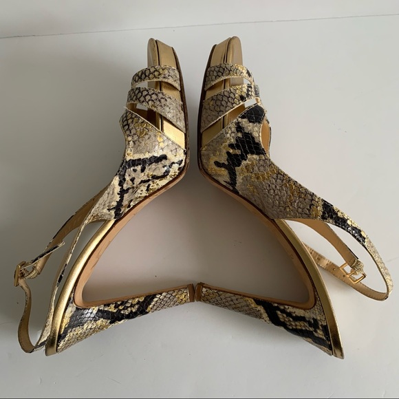 Kate Spade Snakeskin embossed Slingback Heels open toe - Picture 5 of 11